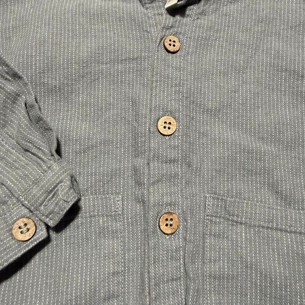 Rylee + Cru Pinstripe Hooded Button Up Jacket Shirt 12-18M - Picture 2 of 5